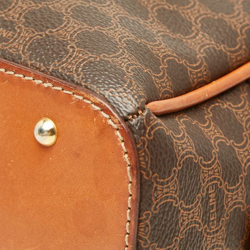 Celine Macadam Handbag Brown Leather — view 4