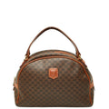 Celine Macadam Handbag Brown Leather