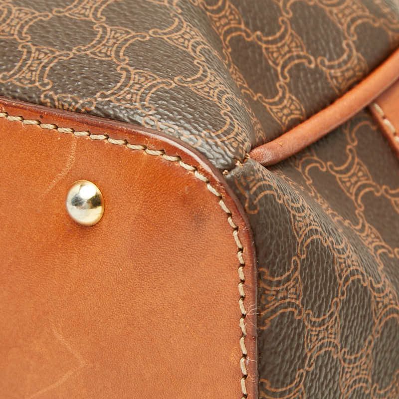 Celine Macadam Handbag Brown Leather — view 6