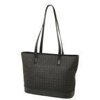 Celine C Macadam Tote Shoulder Bag Black Canvas Leather — view 2