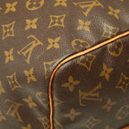 Louis Vuitton Monogram Keepall Bandouliere 55 Boston Bag 2-Way Brown Leather — view 6