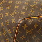 Louis Vuitton Monogram Keepall Bandouliere 55 Boston Bag 2-Way Brown Leather — view 4