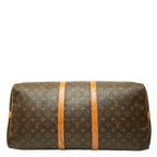Louis Vuitton Monogram Keepall Bandouliere 55 Boston Bag 2-Way Brown Leather — view 3