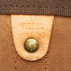 Louis Vuitton Monogram Keepall Bandouliere 55 Boston Bag 2-Way Brown Leather — view 9
