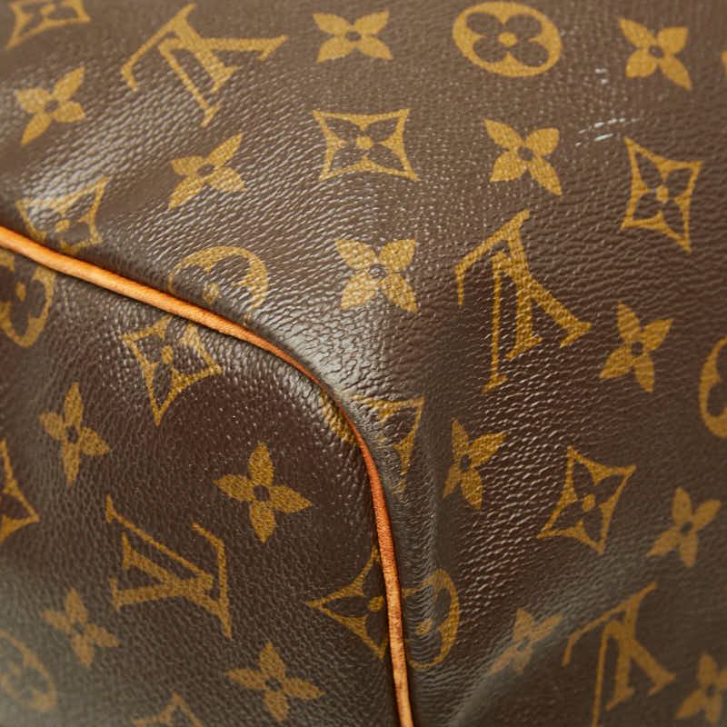 Louis Vuitton Monogram Keepall Bandouliere 55 Boston Bag 2-Way Brown Leather — view 7