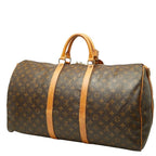 Louis Vuitton Monogram Keepall Bandouliere 55 Boston Bag 2-Way Brown Leather — view 2