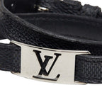 Louis Vuitton Damier Graphite Bracelet Sign It Double Strand Black Gray Metal — view 3