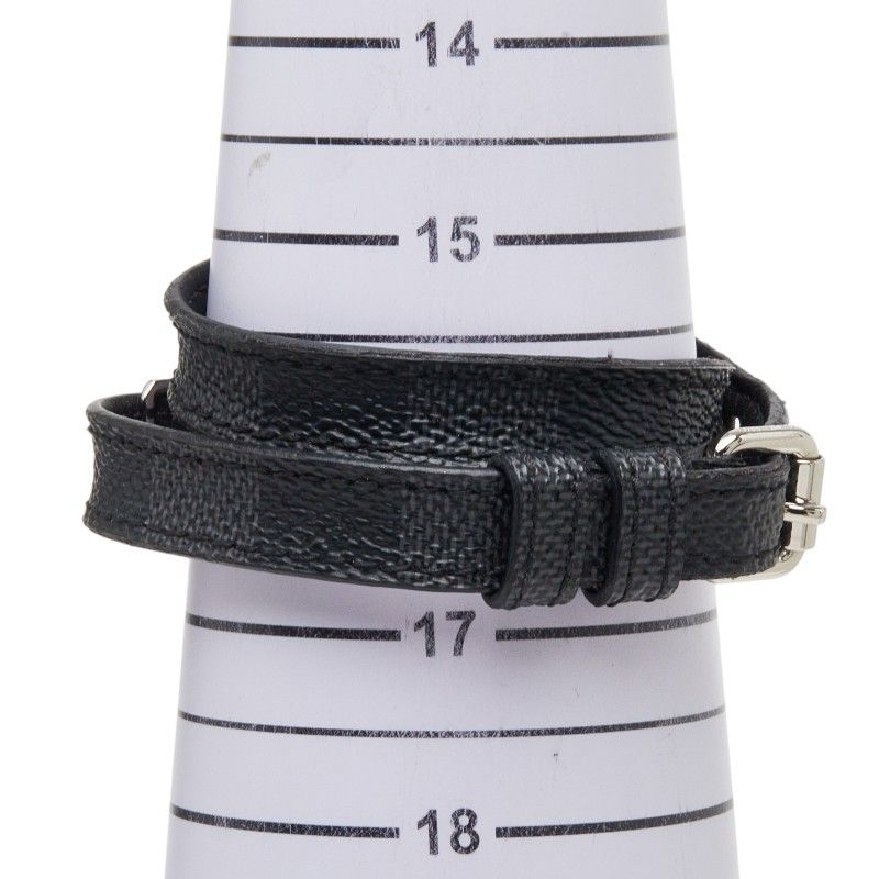 Louis Vuitton Damier Graphite Bracelet Sign It Double Strand Black Gray Metal — view 8