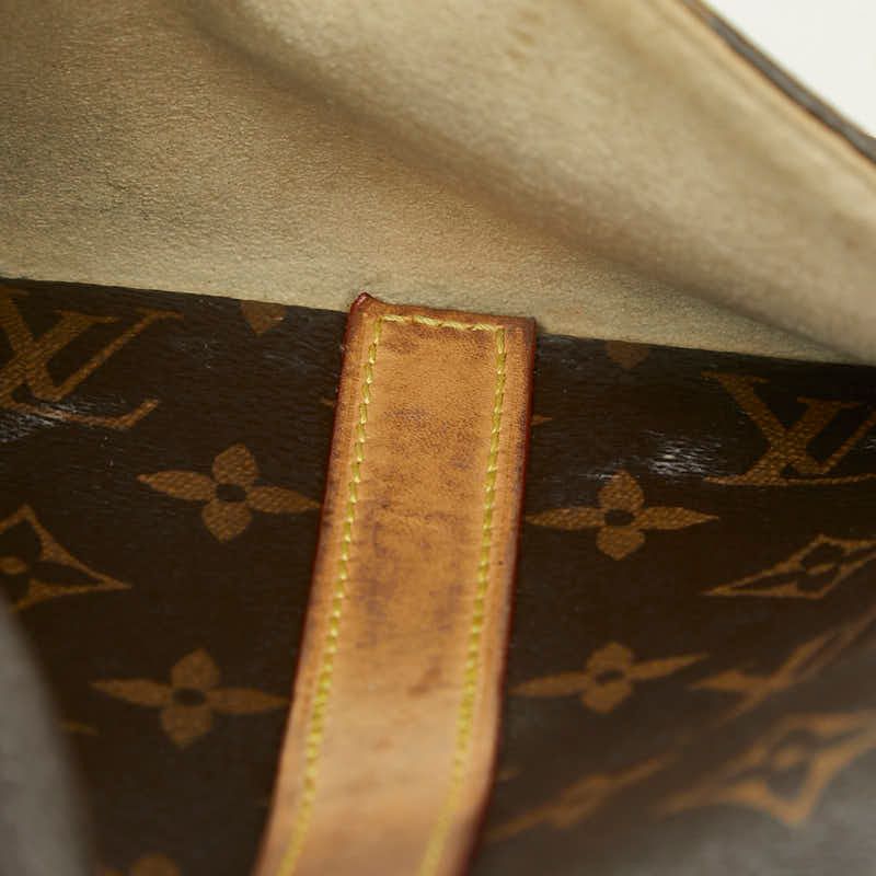 Louis Vuitton Monogram Saumur BB 2-Way Shoulder Bag Brown Leather — view 8