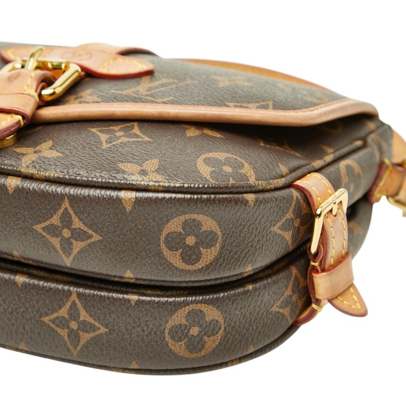 Louis Vuitton Monogram Saumur BB 2-Way Shoulder Bag Brown Leather — view 4
