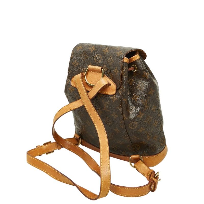 Louis Vuitton Monogram Montsouris MM Backpack Brown Leather — view 2