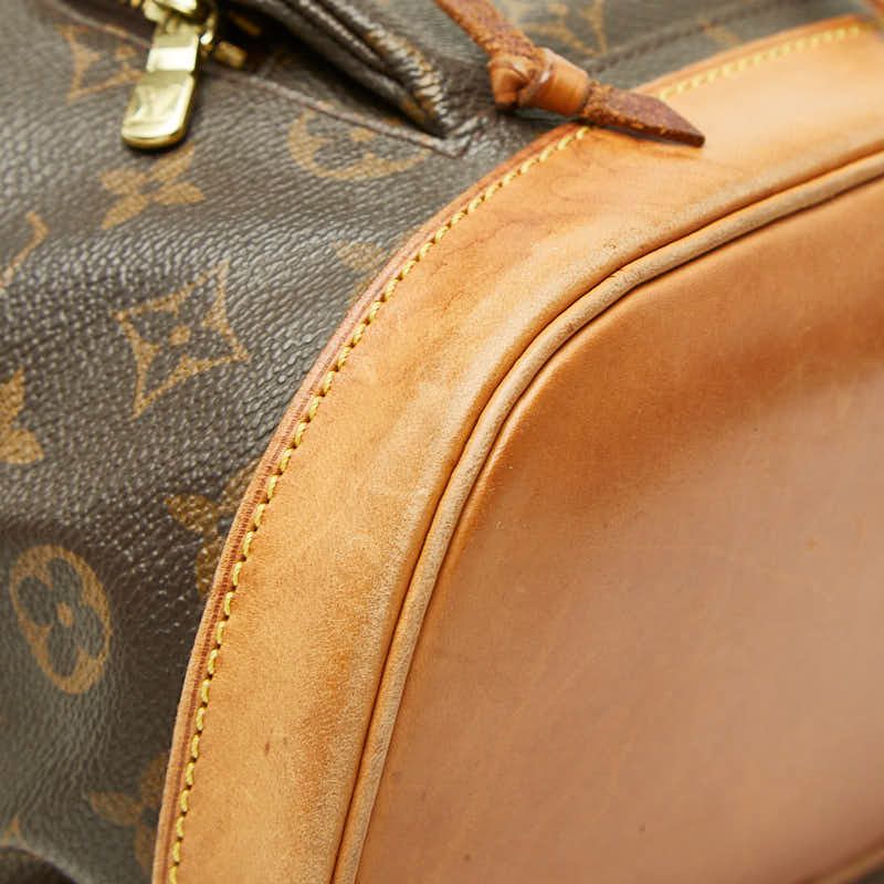 Louis Vuitton Monogram Montsouris MM Backpack Brown Leather — view 5