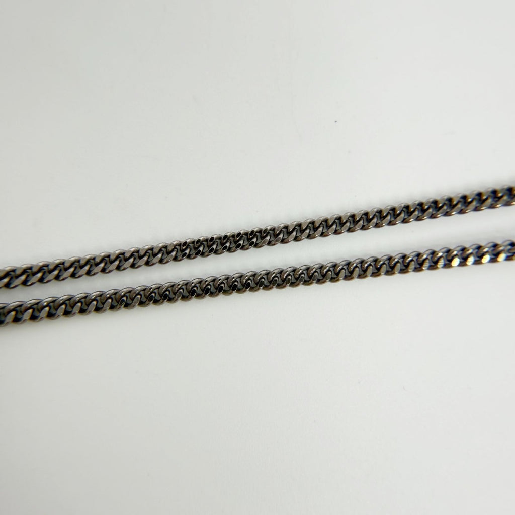 Chanel CC Logo Necklace Plated Rhinestone Silver Vintage — view 8