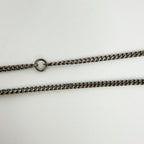 Chanel CC Logo Necklace Plated Rhinestone Silver Vintage — view 9