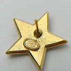 Chanel Star CC Logo Earrings Plated Gold Black Vintage — view 7