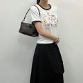 Bottega Veneta Intrecciato Shoulder Bag Leather Brown Gold Vintage