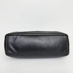 Chanel CC Logo Tortoiseshell Handle Handbag Leather Black Vintage — view 7