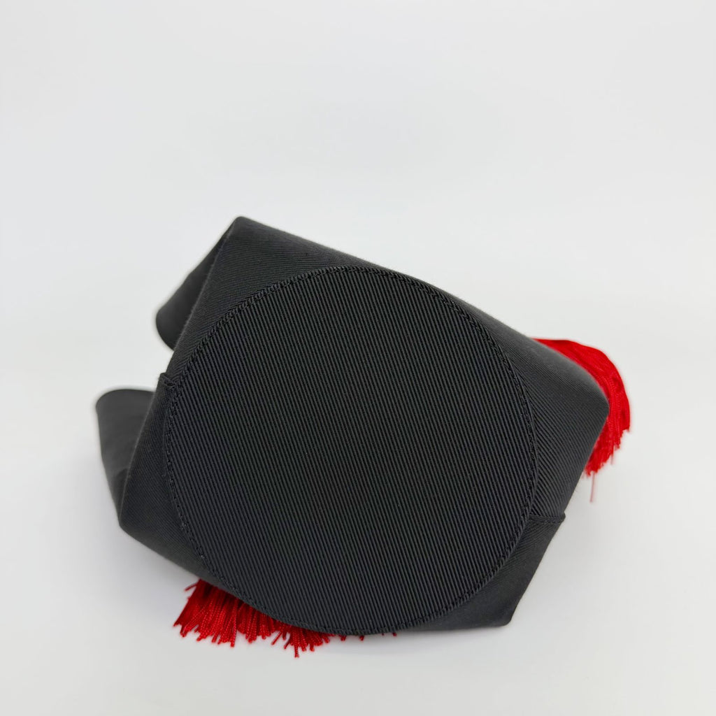 Saint Laurent Rib Fabric Tassel Shoulder Bag Canvas Black Red Gold Vintage — view 8