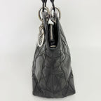 Dior Lady Cannage Large Shoulder Bag Leather Black Vintage — view 5