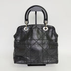 Dior Lady Cannage Large Shoulder Bag Leather Black Vintage — view 4