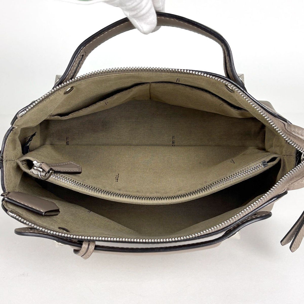 Fendi by the Way 2-Way Leather Gray Handbag — view 9