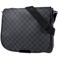 Louis Vuitton Daniel MM Shoulder Bag Damier Graphite Black