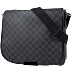 Louis Vuitton Daniel MM Shoulder Bag Damier Graphite Black