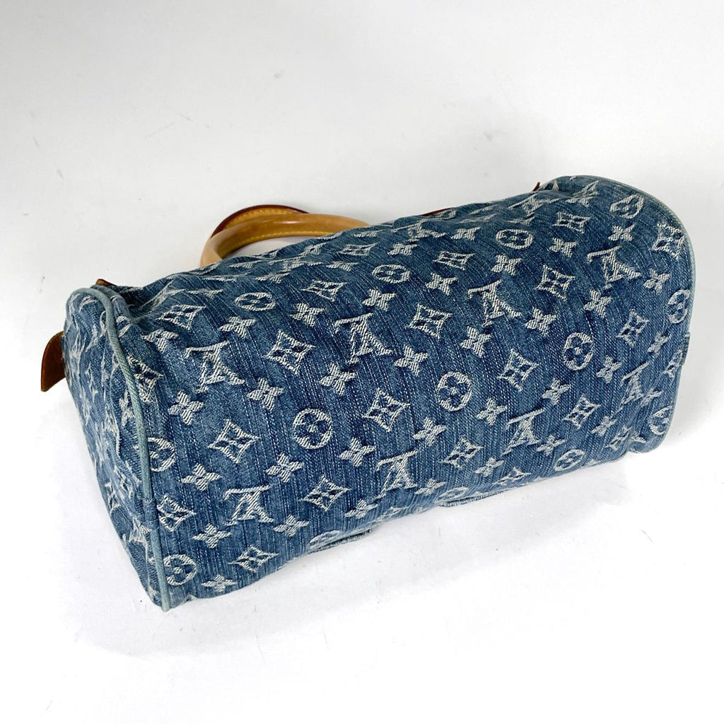 Louis Vuitton Neo Speedy Boston Bag Monogram Denim Blue — view 2