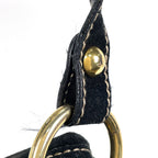 Gucci Tote Babushka Crest Suede Black — view 5