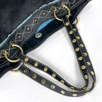 Gucci Tote Babushka Crest Suede Black — view 6