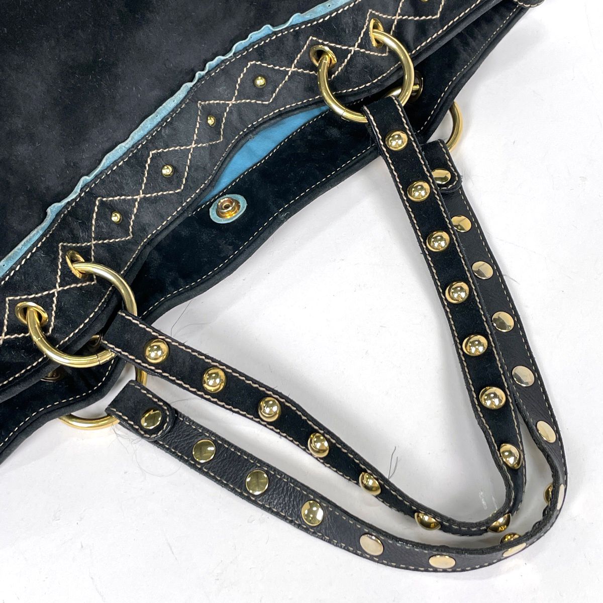 Gucci Tote Babushka Crest Suede Black — view 6