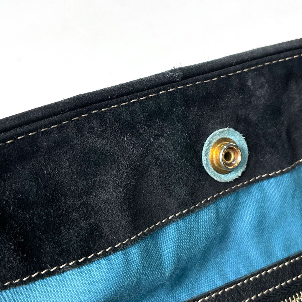 Gucci Tote Babushka Crest Suede Black — view 7