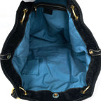 Gucci Tote Babushka Crest Suede Black — view 9