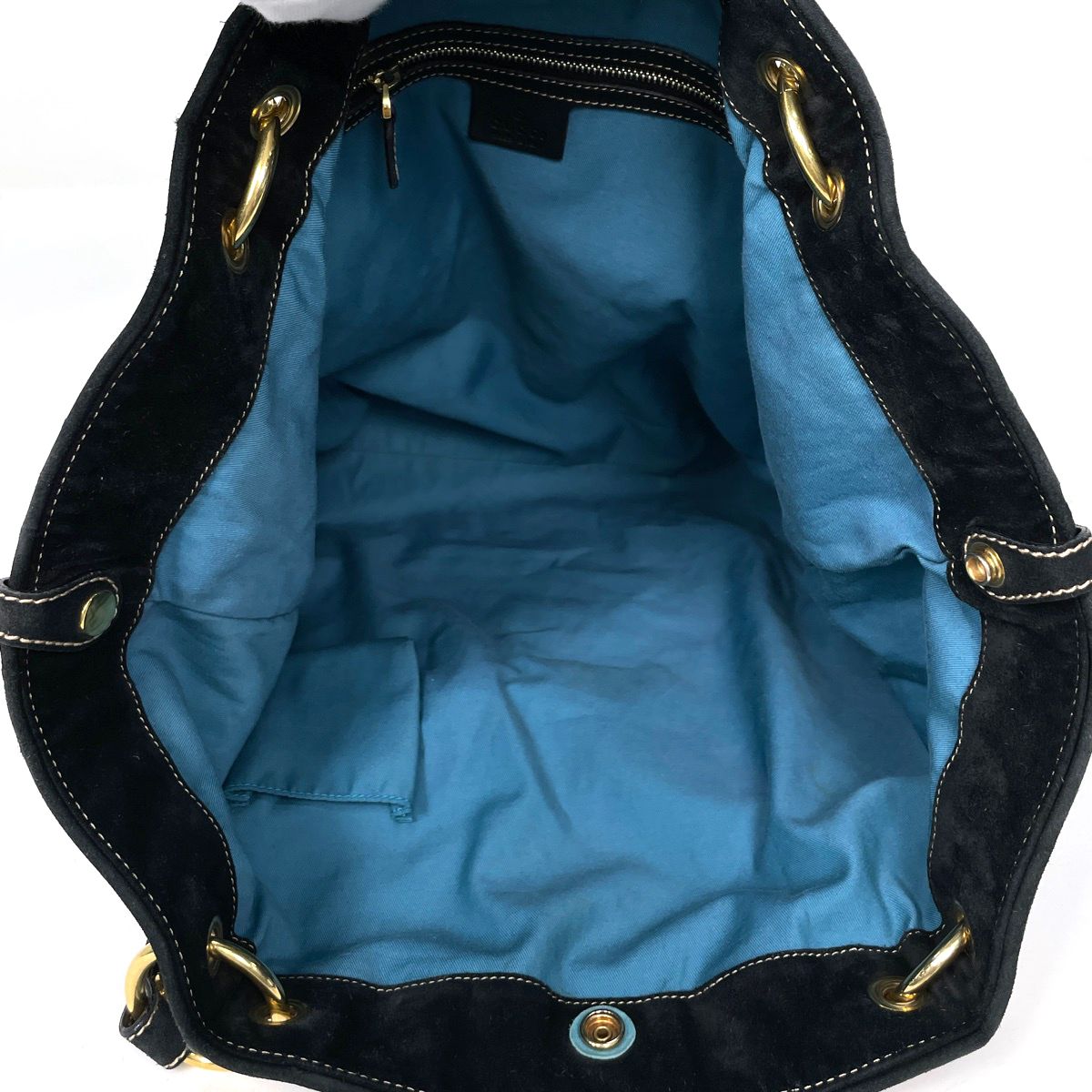 Gucci Tote Babushka Crest Suede Black — view 9