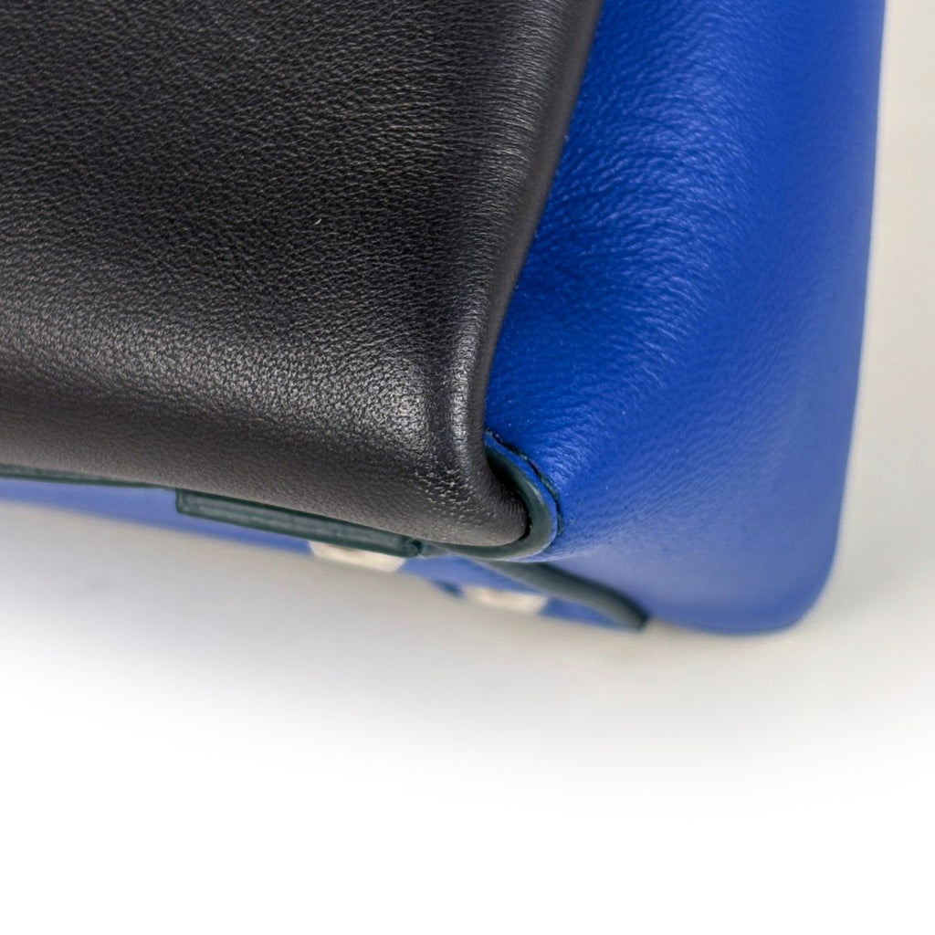 Bottega Veneta Piazza Small Intrecciato 2-Way Shoulder Bag Leather Green Blue — view 3