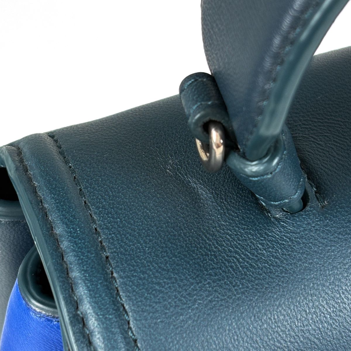 Bottega Veneta Piazza Small Intrecciato 2-Way Shoulder Bag Leather Green Blue — view 6