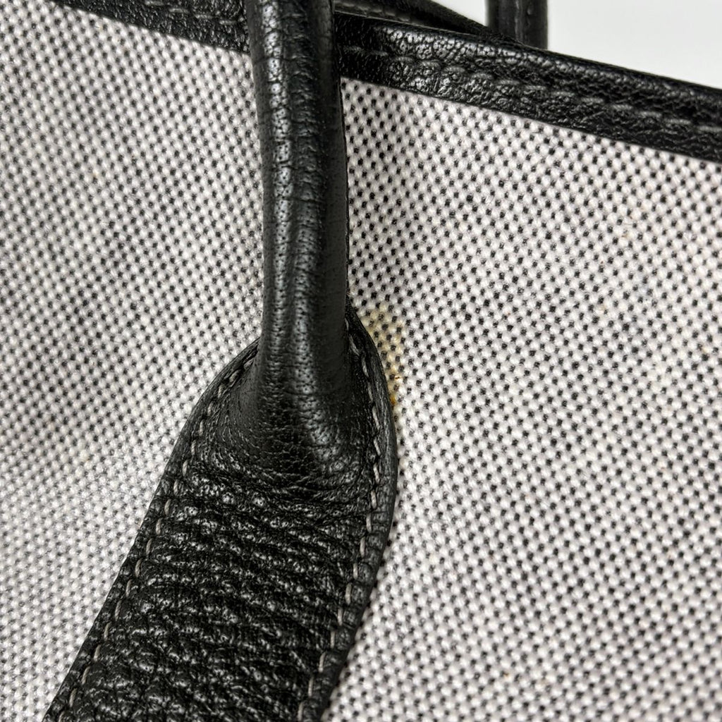 Hermes Garden Party PM Tote Toile Ash Gray Black — view 5