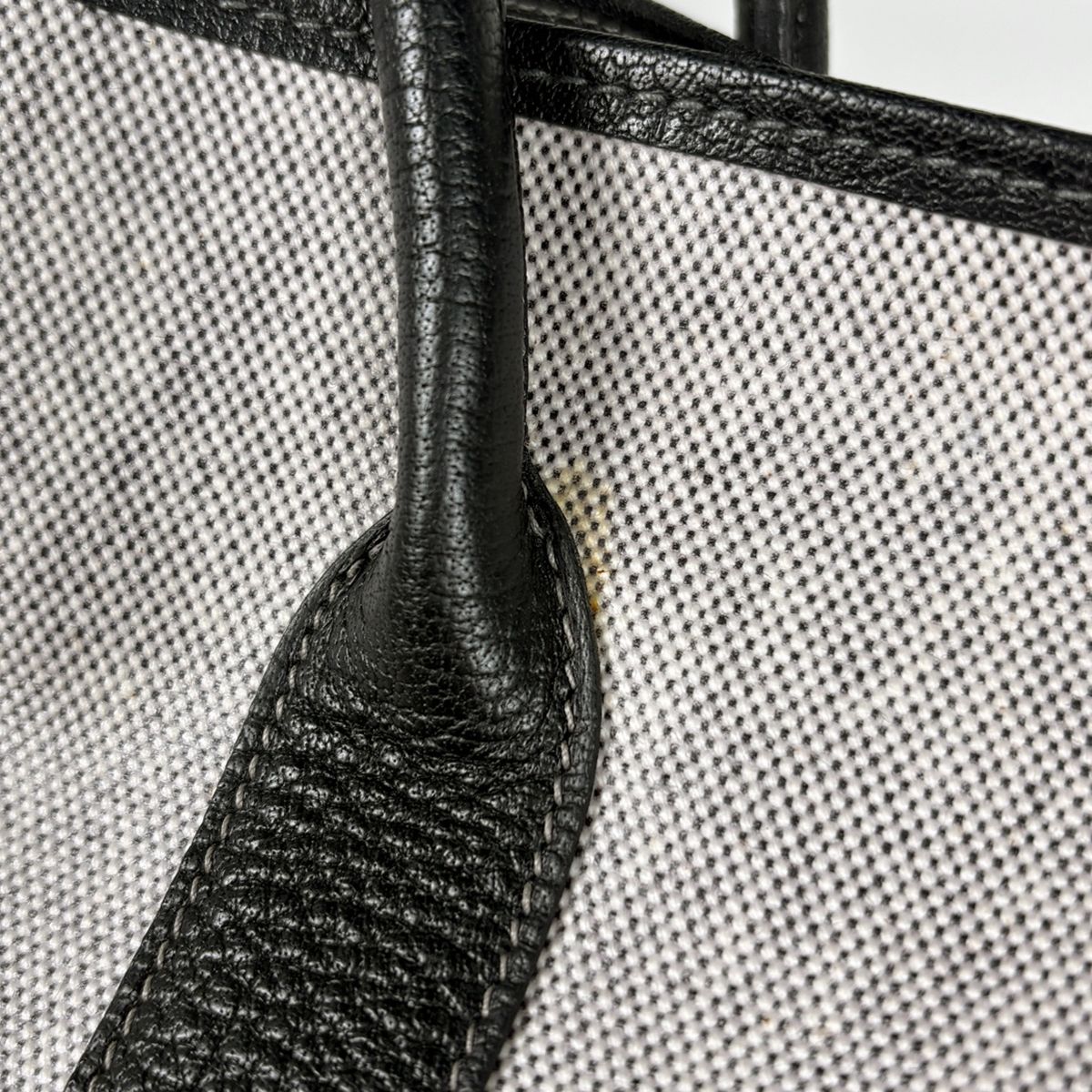 Hermes Garden Party PM Tote Toile Ash Gray Black — view 5