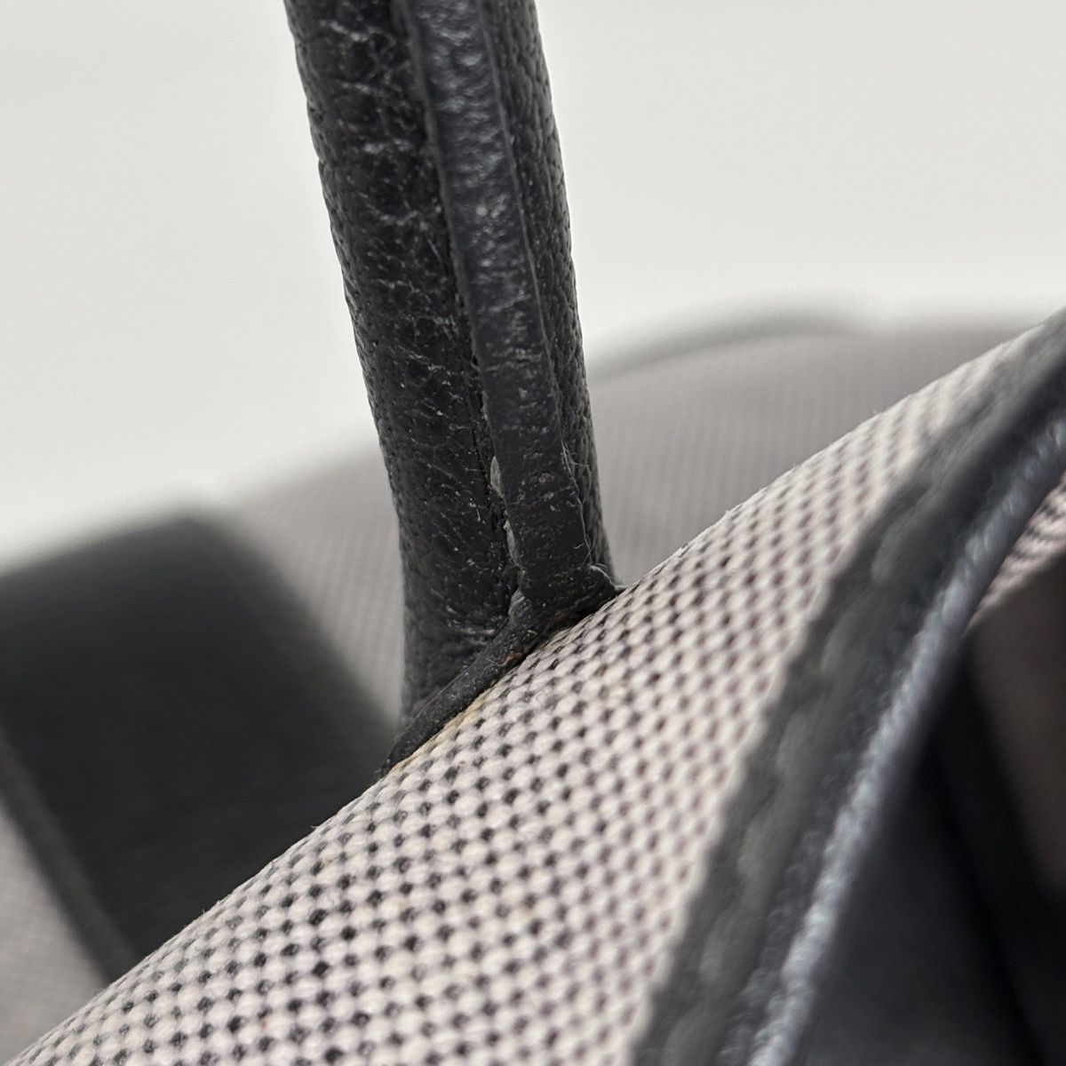 Hermes Garden Party PM Tote Toile Ash Gray Black — view 6