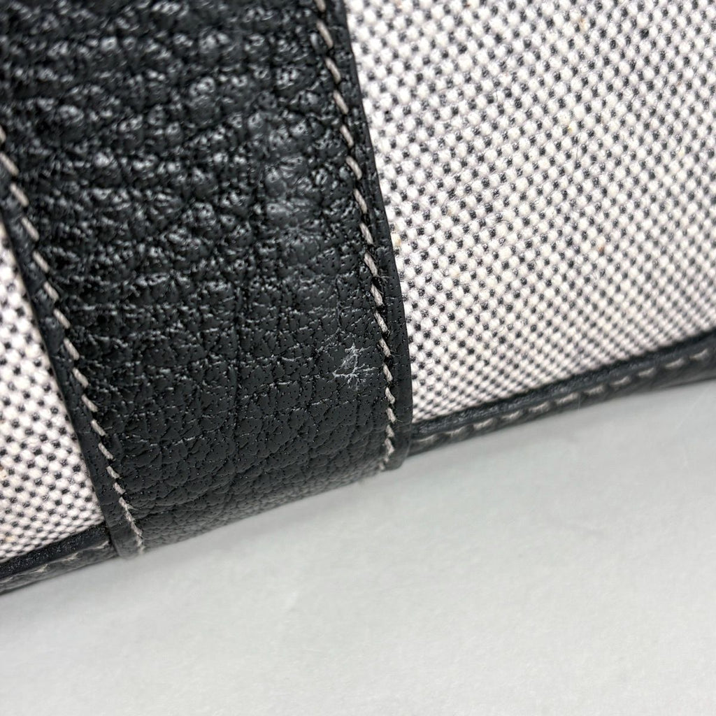 Hermes Garden Party PM Tote Toile Ash Gray Black — view 4