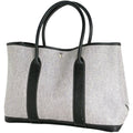 Hermes Garden Party PM Tote Toile Ash Gray Black