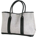 Hermes Garden Party PM Tote Toile Ash Gray Black