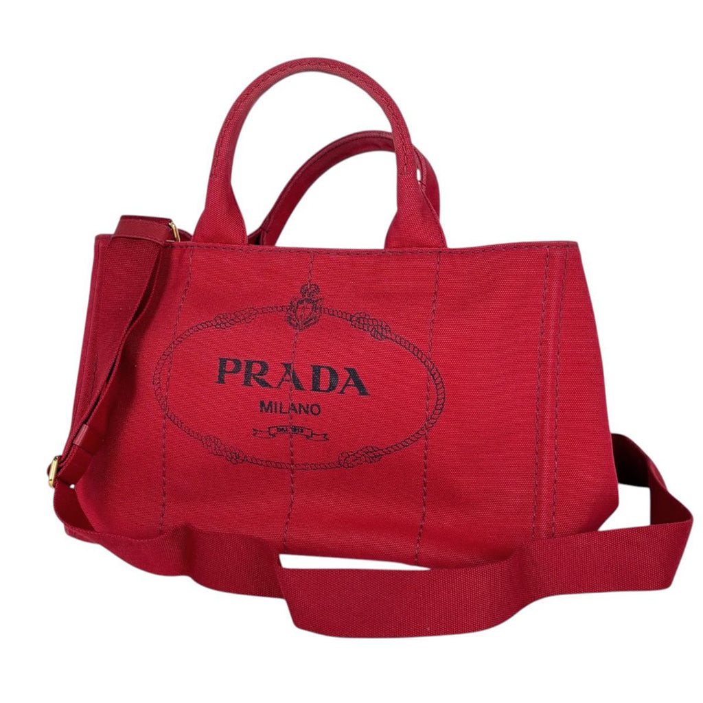 Prada Canapa Tote 2-Way Canvas