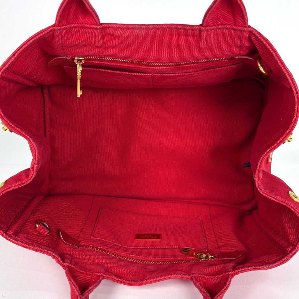 Prada Canapa Tote 2-Way Canvas — view 9