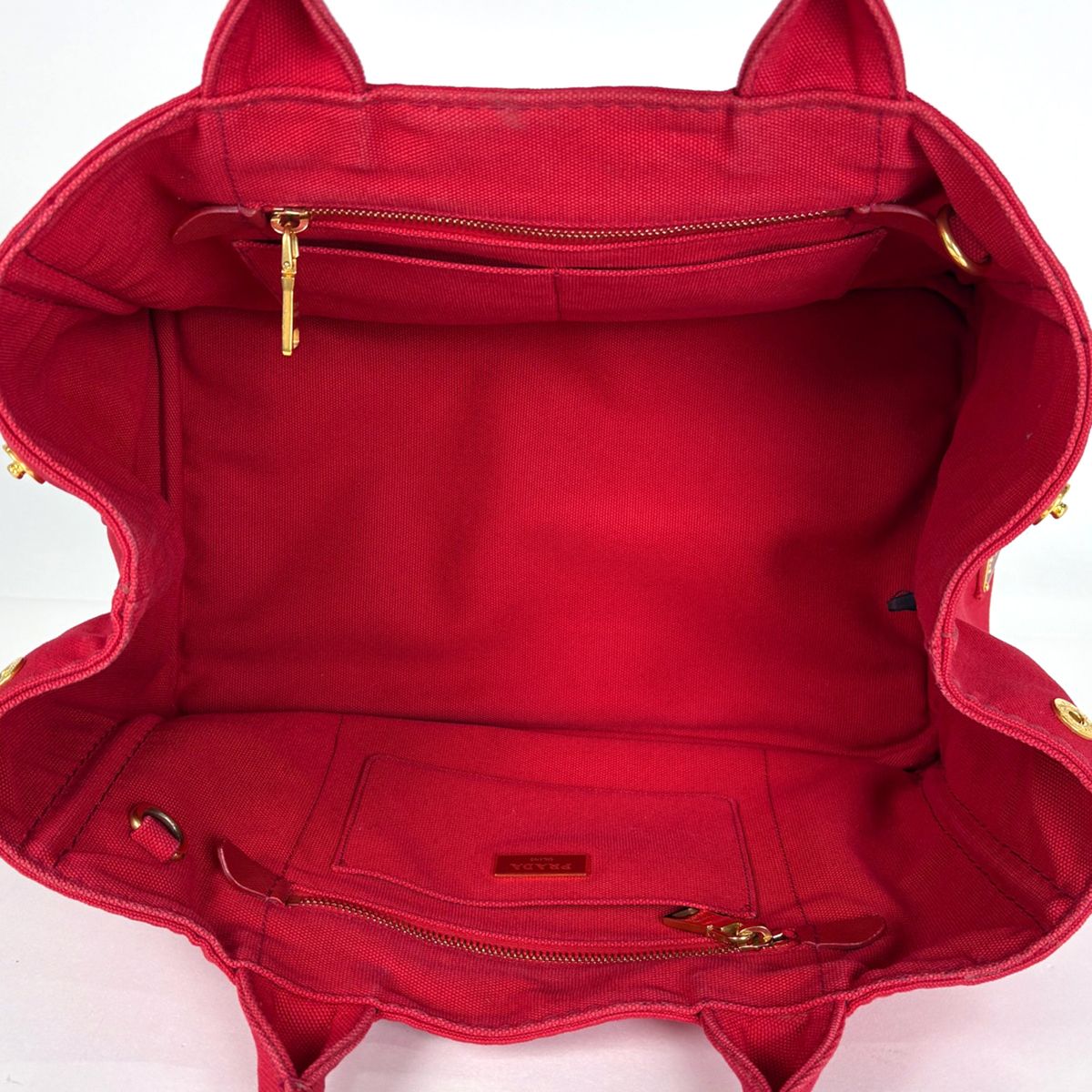 Prada Canapa Tote 2-Way Canvas — view 9