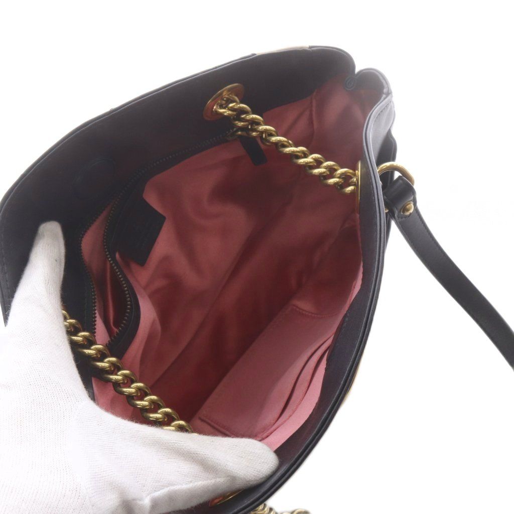 Gucci GG Marmont Chain Tote Black Beige — view 6