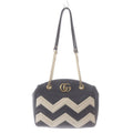 Gucci GG Marmont Chain Tote Black Beige