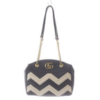 Gucci GG Marmont Chain Tote Black Beige