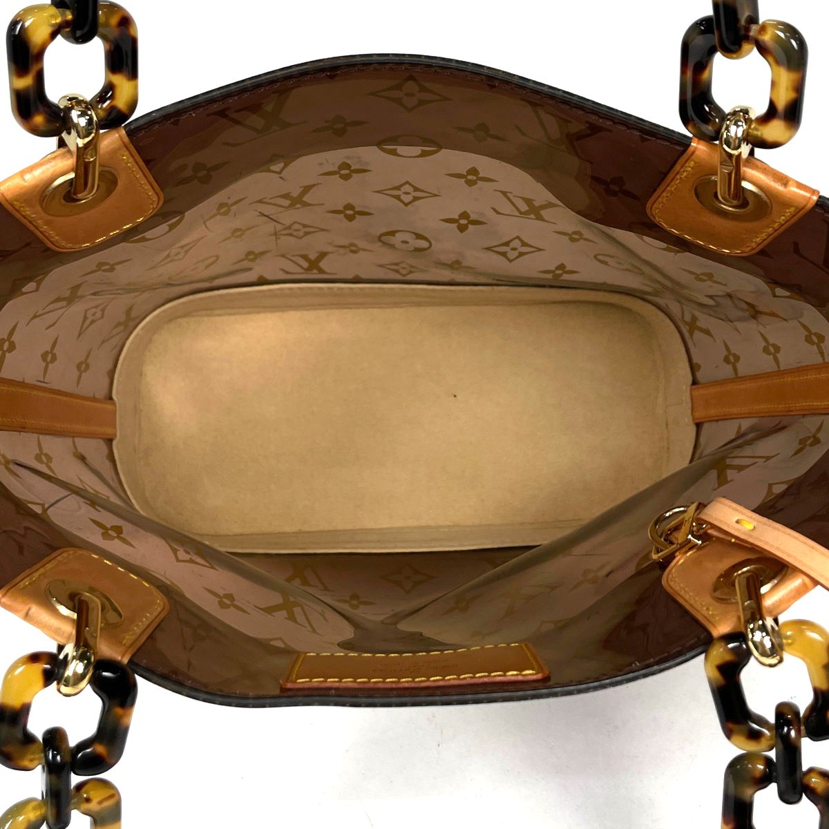 Louis Vuitton Cabas Ambre PM Tote Monogram Vinyl Brown — view 7
