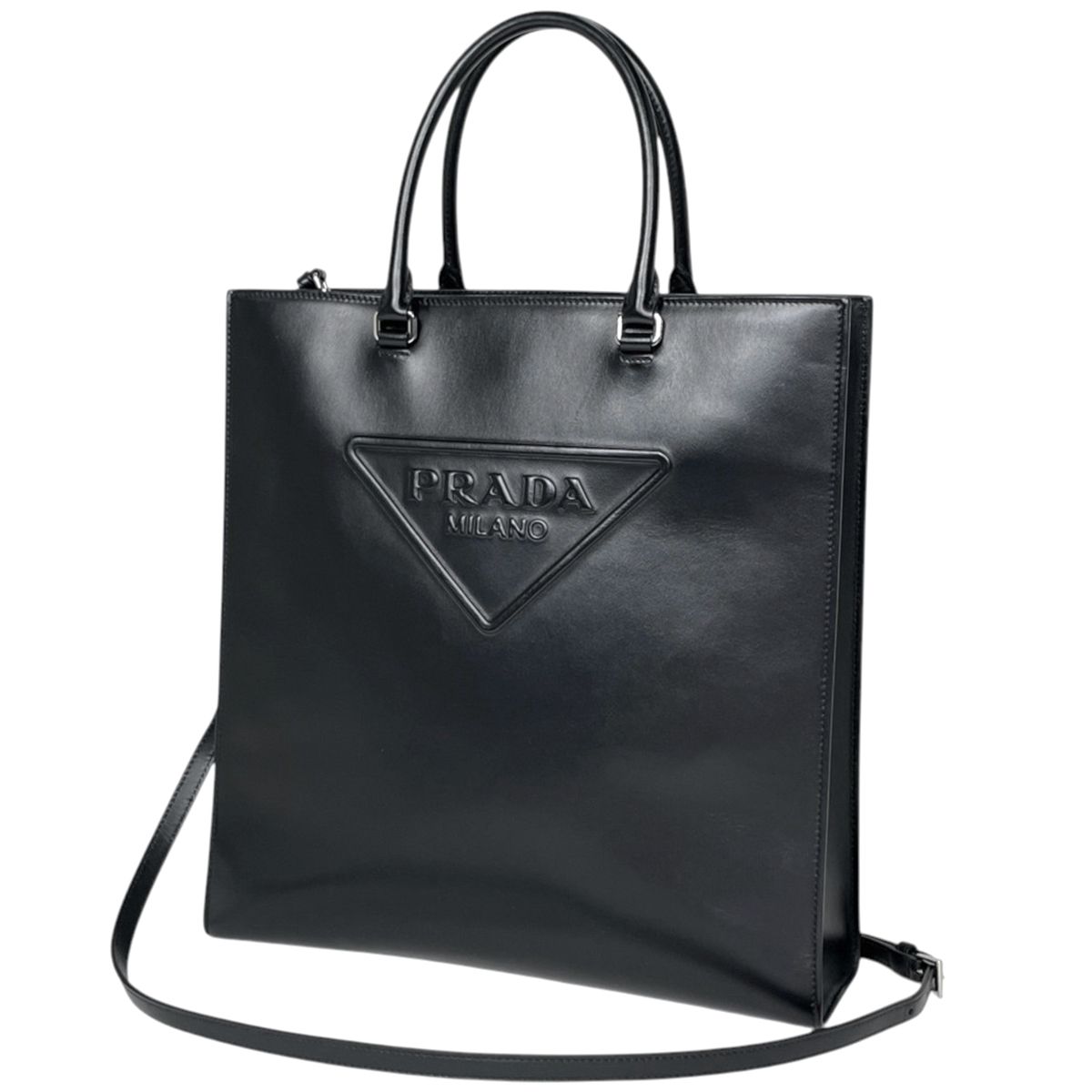 Prada Tote 2-Way Leather Nero
